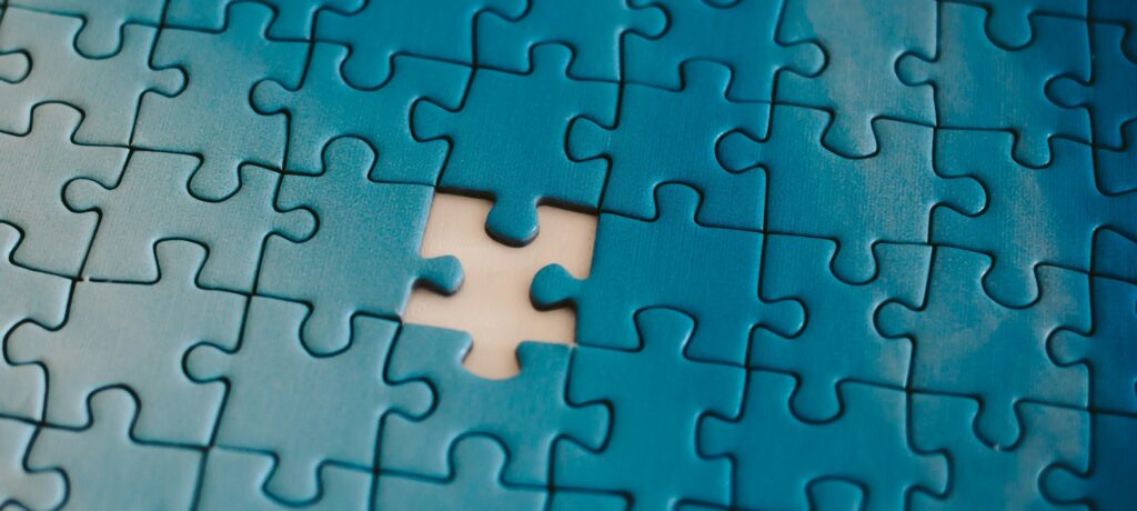 パズルのピースが欠けています